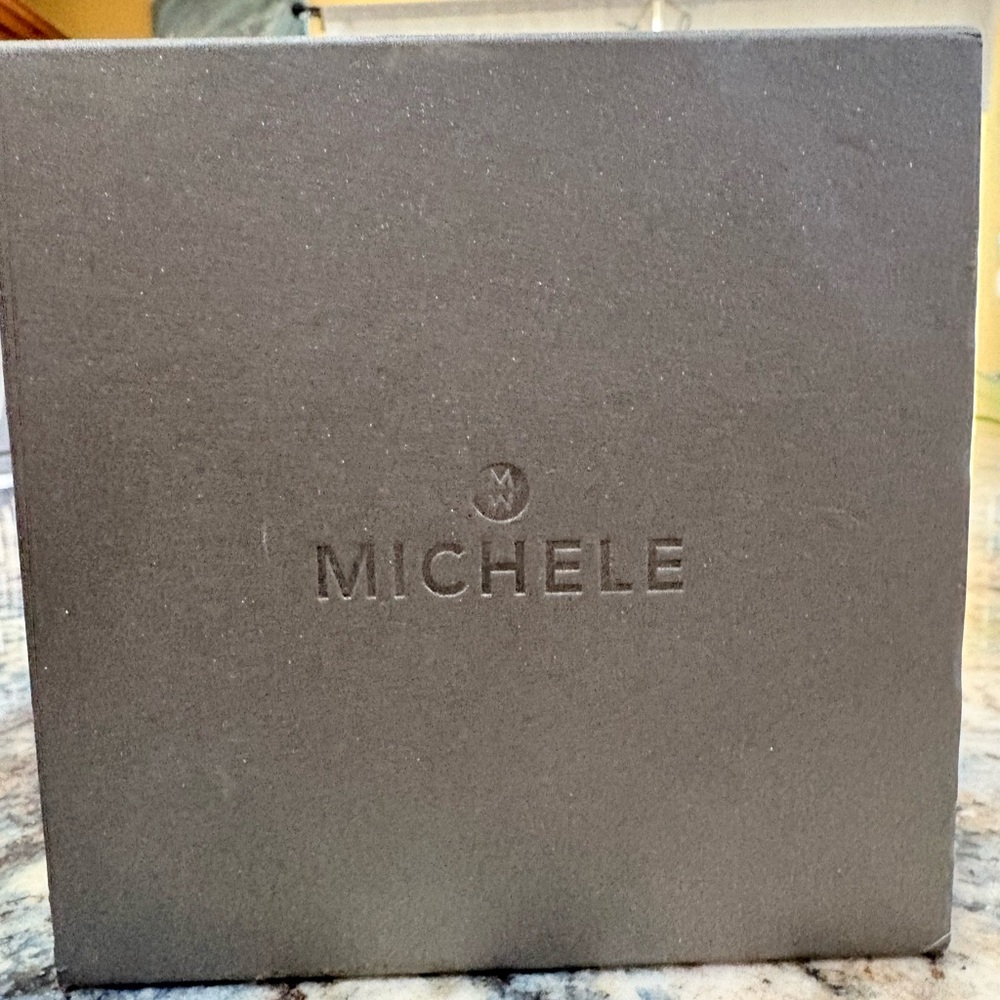 Michele Black Metal Watch with Diamond Accents - Picture 2 of 3